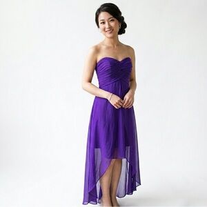 DAVID’S BRIDAL BLUE VIOLET  GOWN SIZE 4 SWEETHEART NECKLINE STYLE 768803